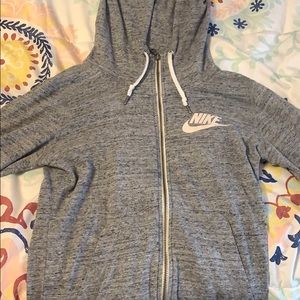 Nike Grey Women's Zip Up Hoodie